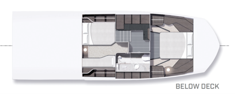 Galeon 435 GTO accommodations layout