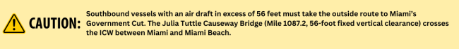 Julia Tuttle Causeway Bridge caution