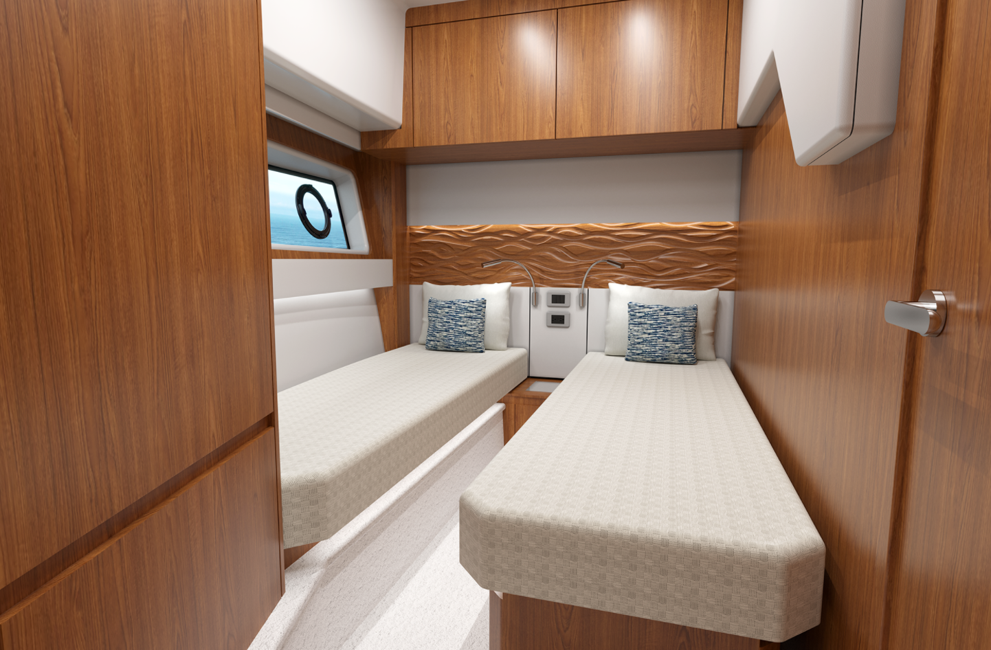 Tiara EX 60, guest cabin, berths split