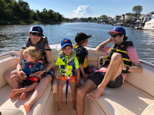 family on a boat, new boaters, boating family