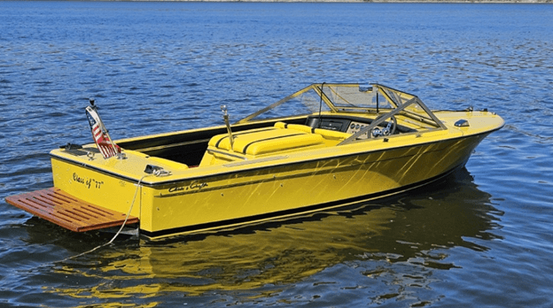 Chris Craft was among the early builders in fiberglass—this 1977 model is pristine.