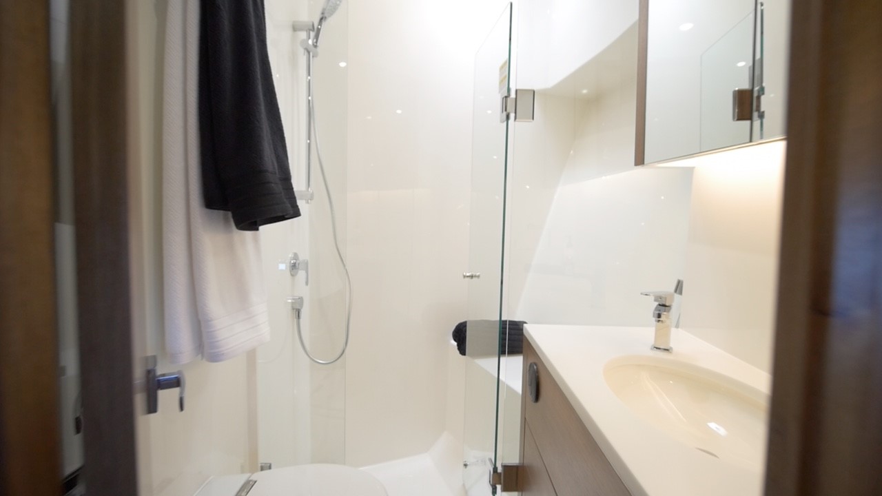 Glass enclosed shower