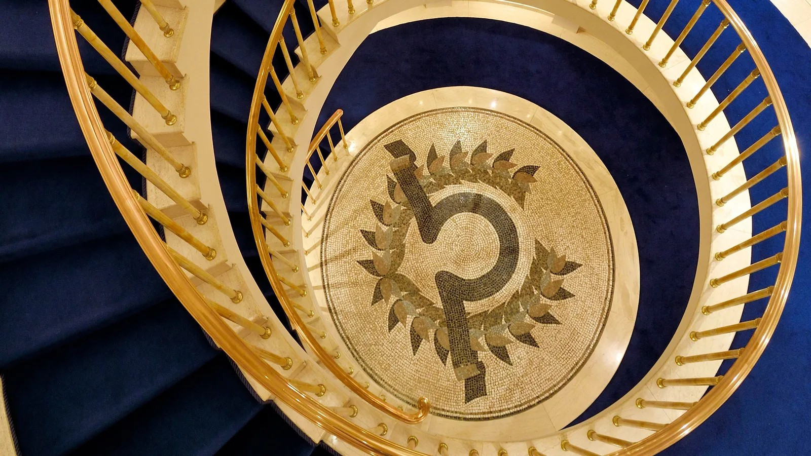 99m Iconic Hollywood Motor Yacht Christina O - interior, staircase