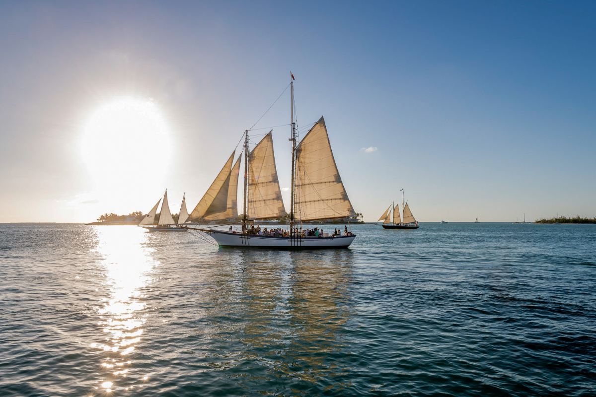 Sailboat anchored in the Florida Keys