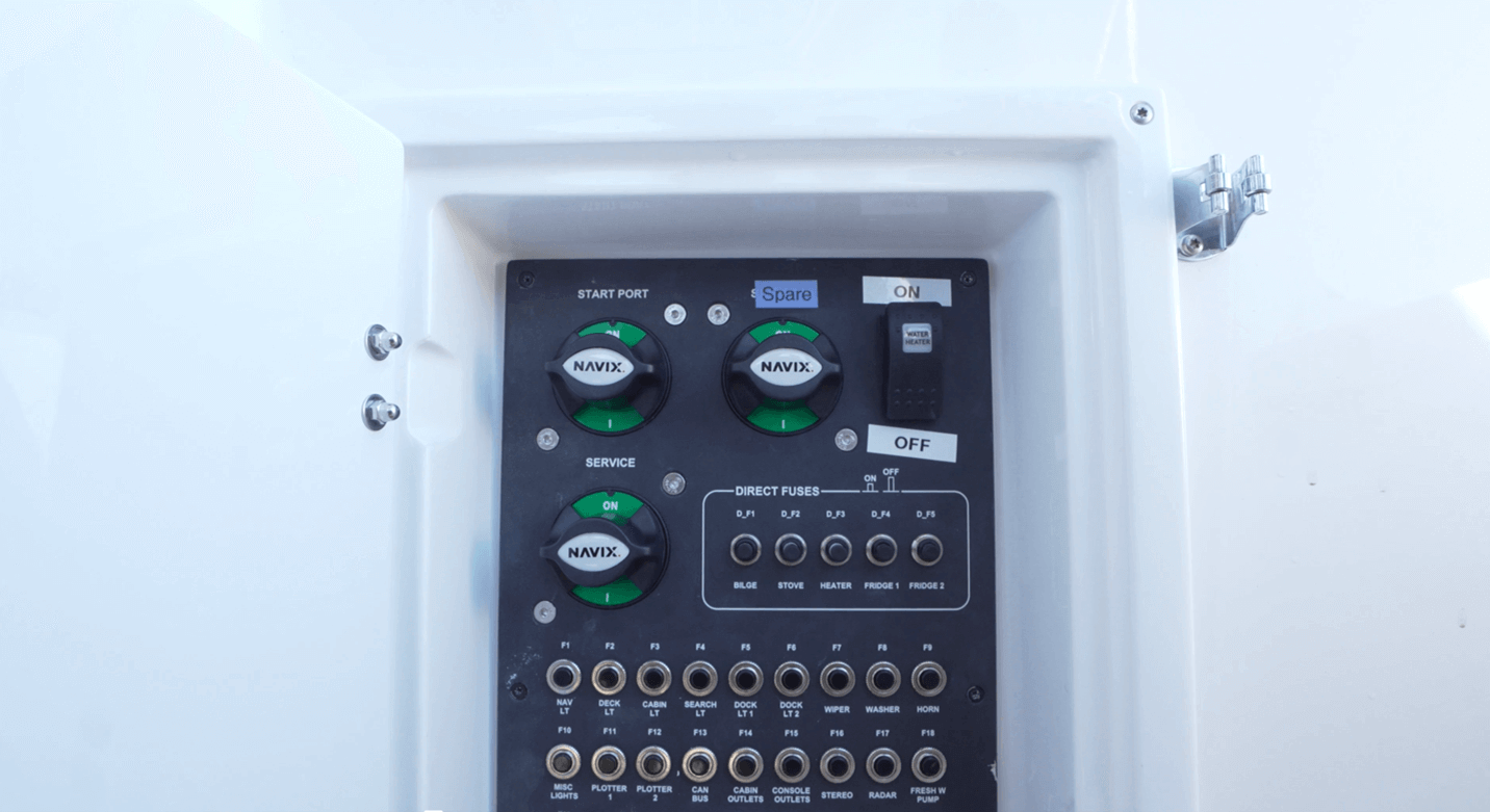 Aquador 250 HT electrical panel