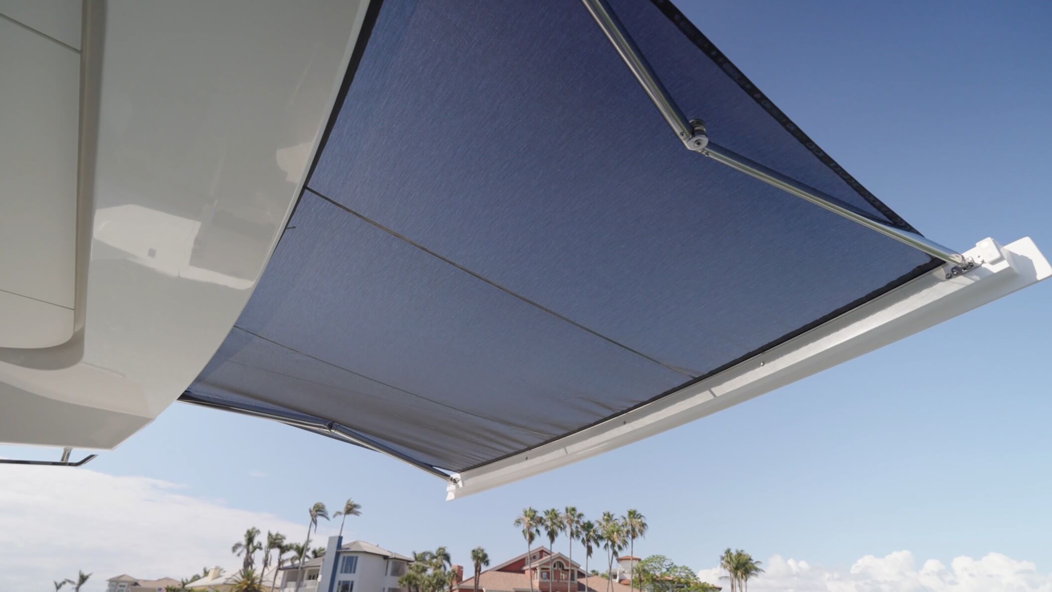 Aquila 42 Coupe Power Catamaran optional sunshade