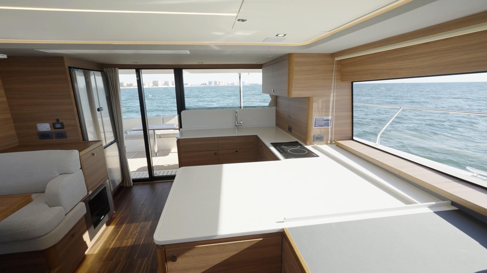 Aquila 46 Powercat galley