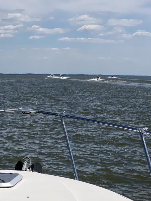 Eric R. navigates his way to Tolchester on the Chesapeake Bay.  