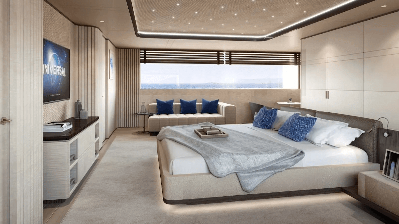 Superyacht Iryna stateroom