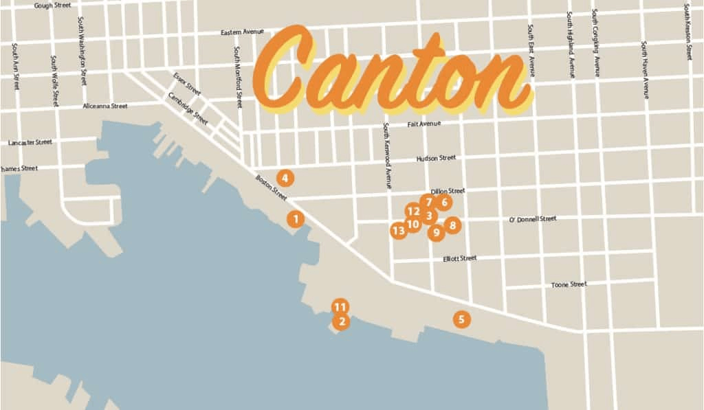 Baltimore, Maryland - Canton map