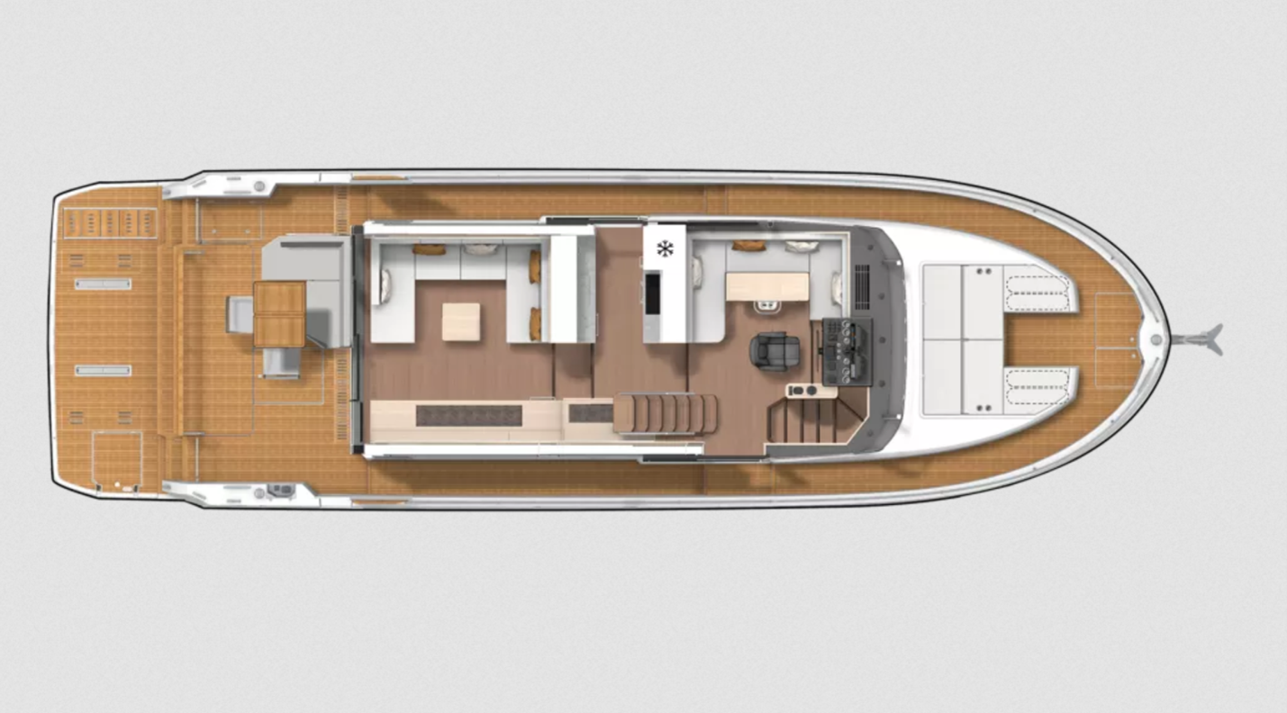 Beneteau Swift Trawler 54 main deck layout