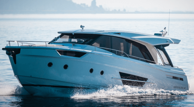 The Greenline 45 will have the hardtop covered in solar panels, allowing it to run all house loads without starting up a generator in most conditions