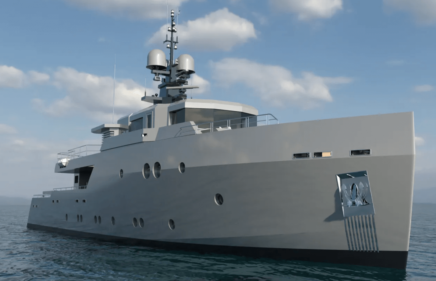 The Obsidian Blade will have a steel hull and aluminum superstructure, per the builder. Price is in excess of $15.9m USD