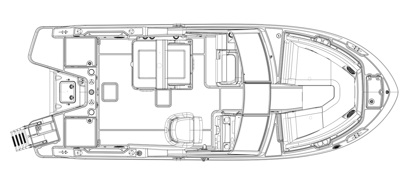 Boston Whaler 210 Vantage layout