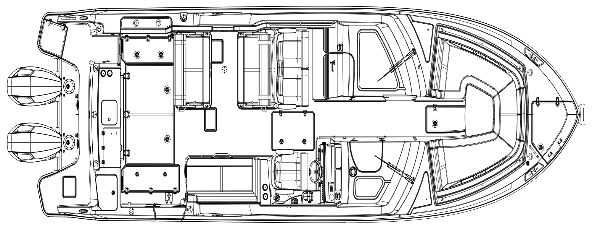 Boston Whaler 330 Vantage floor plan