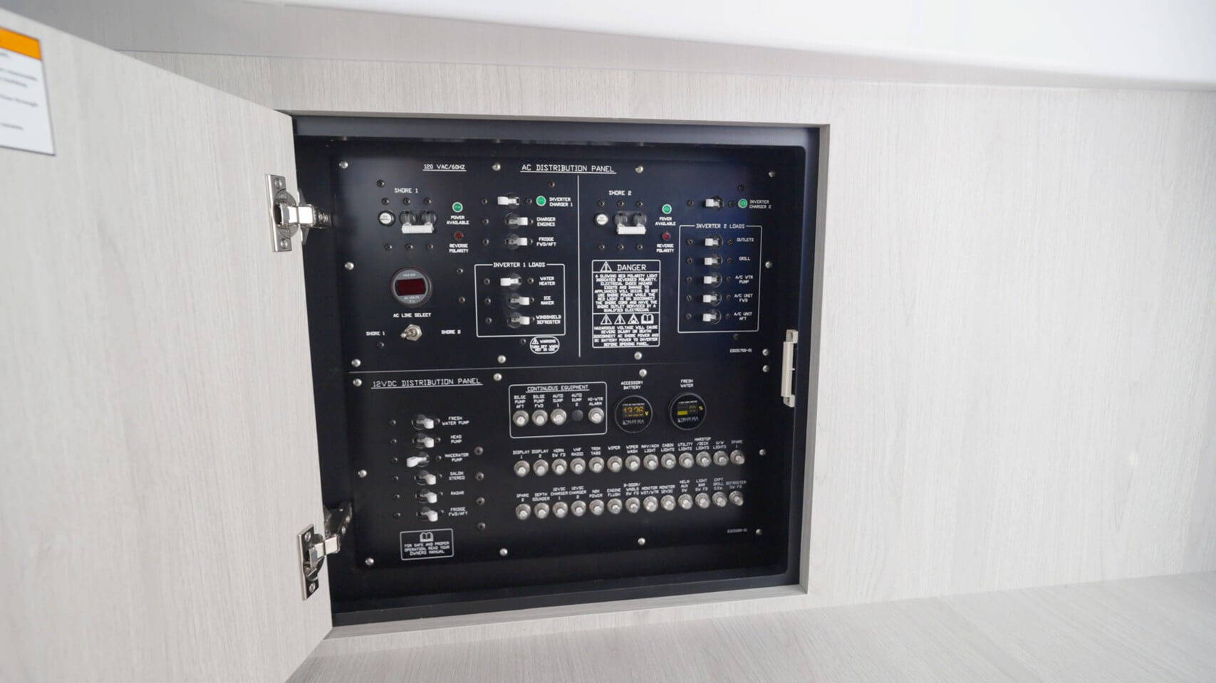 Cruisers 38 VTR electrical panel