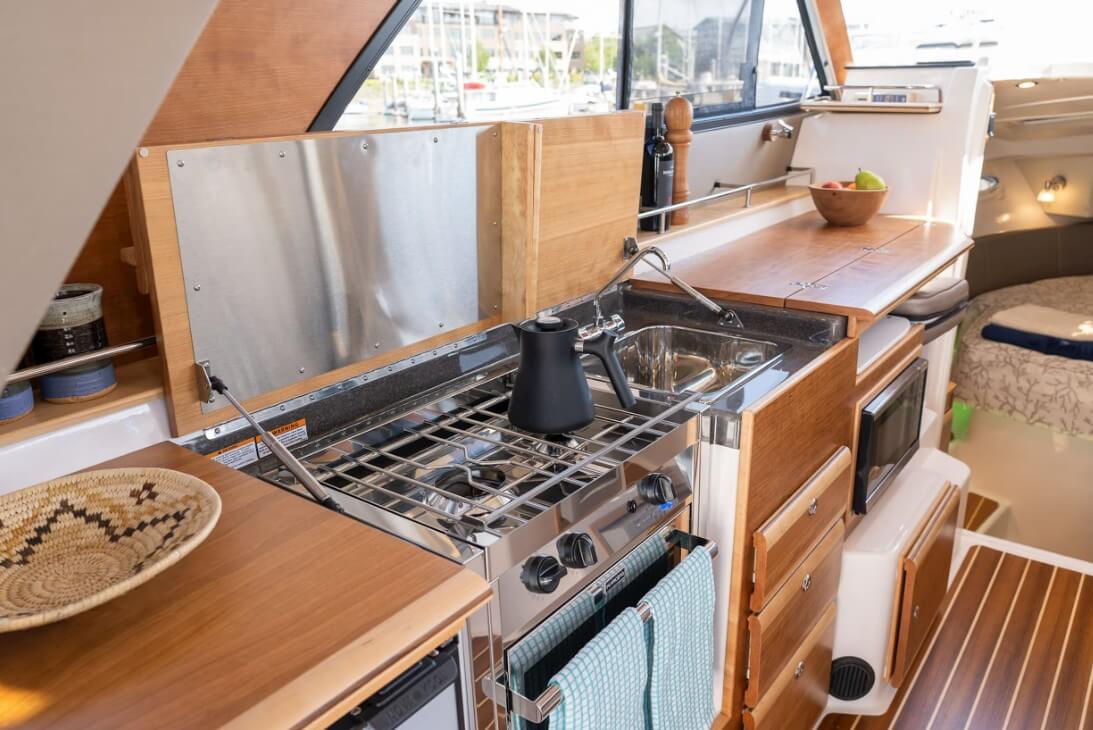 Cutwater C-32 CB galley