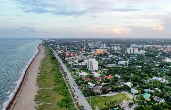 Aerial view of Delray Beach, FL