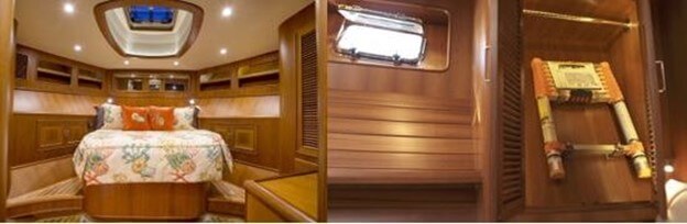 Escaped sinking vessel, unobstructed means of exit & hatch