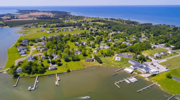 A birds-eye view of picturesque Tilghman Island