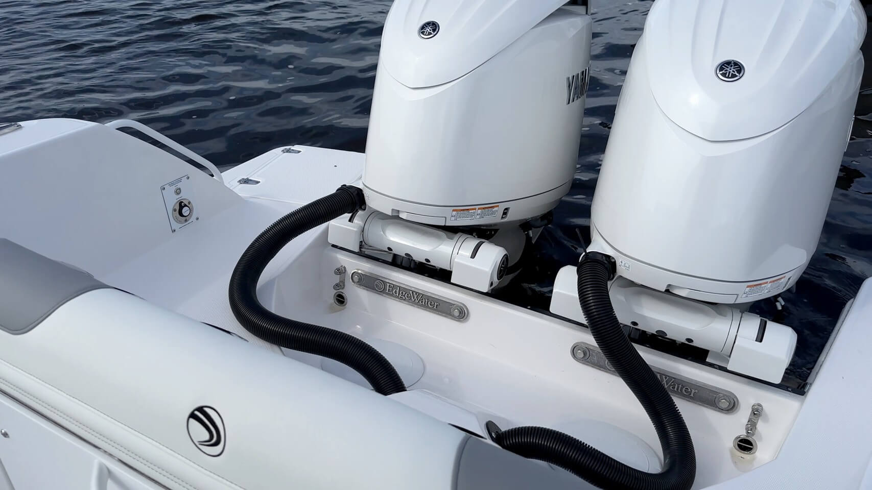 Edgewater 250 CC optional pair of 200-hp Yamaha outboards
