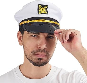 Captain with captain hat with gold emblems