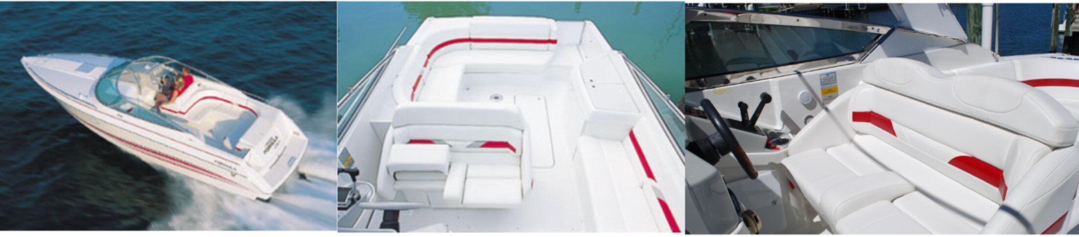 The 1994 Formula 280 Sun Sport was the first sportboat to have a wrap around cockpit seating with a table in between