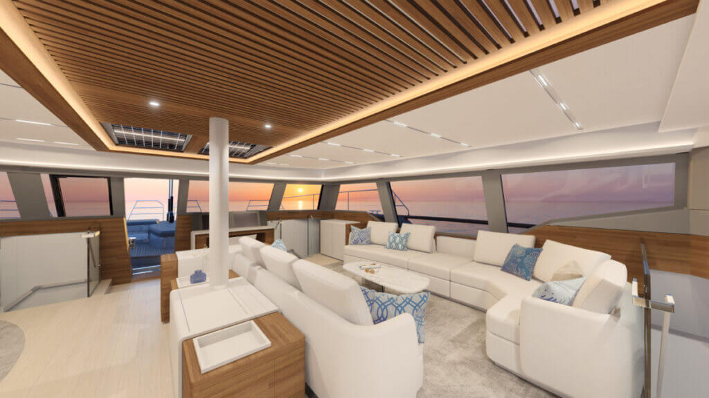 Fountaine Pajot Power 80 interior seating