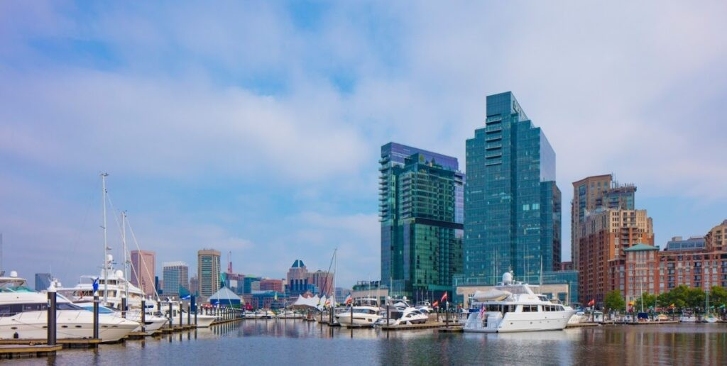 Harbor East Marina in Baltimore