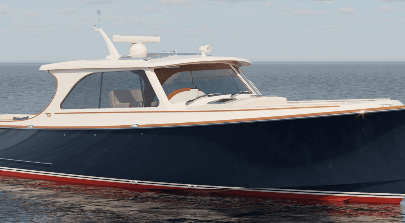 Hinckley 41 broad and tall Clearview windshield