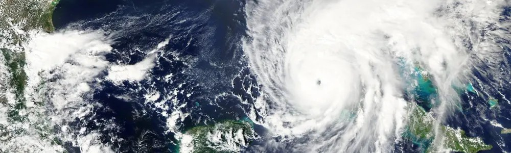 Hurricane aerial view