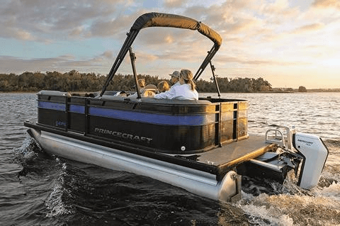 Electric pontoon boat