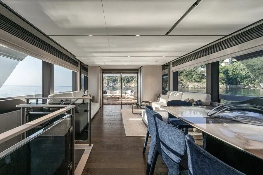 INFYNITO 80 interior decor, dining and sofas