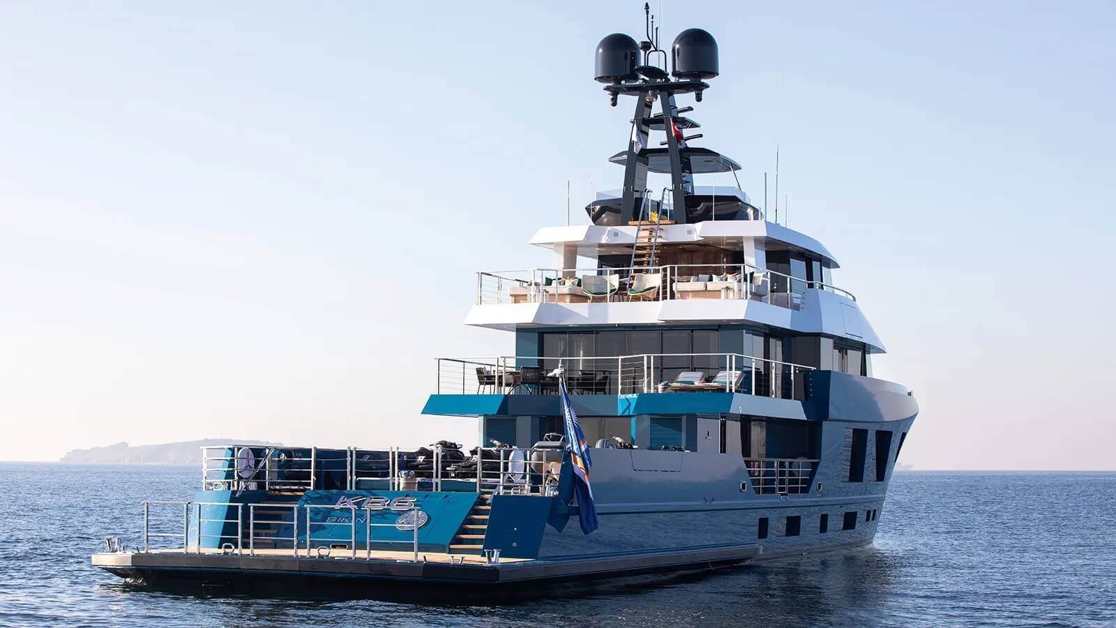 Superyacht King Benji on the water