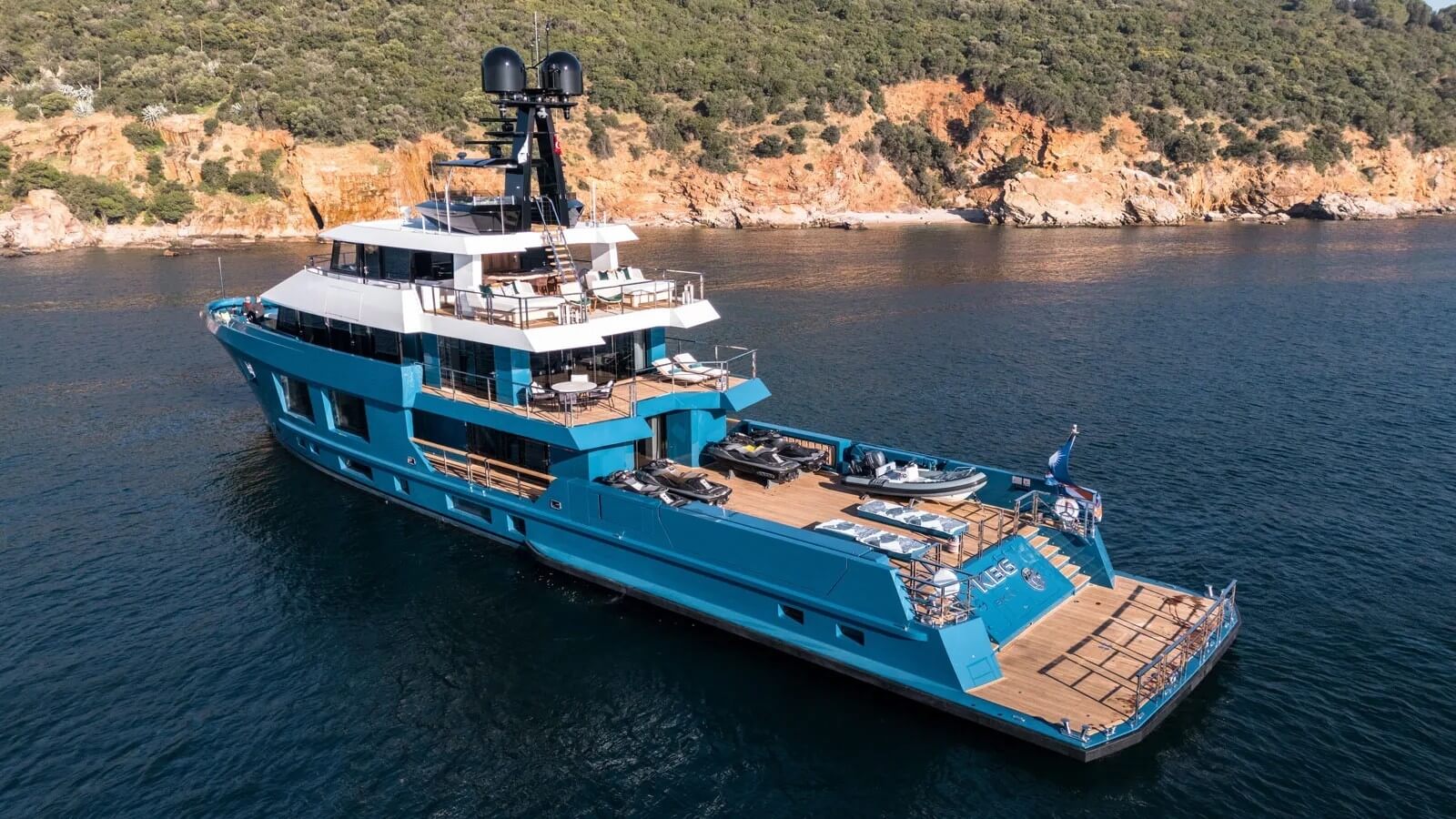 Superyacht King Benji on the water
