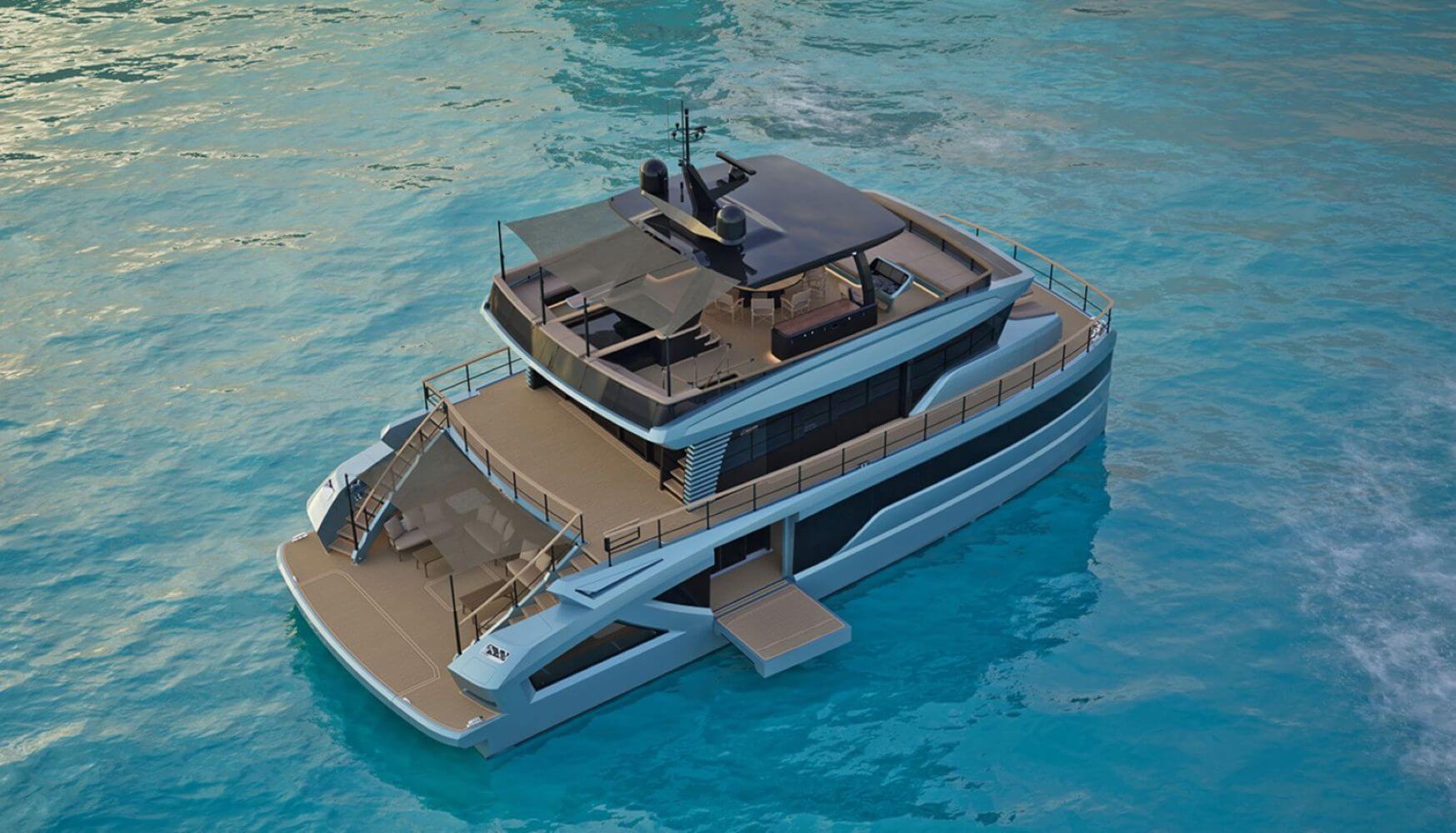 Lazzara LPC 300 overhead view on the water