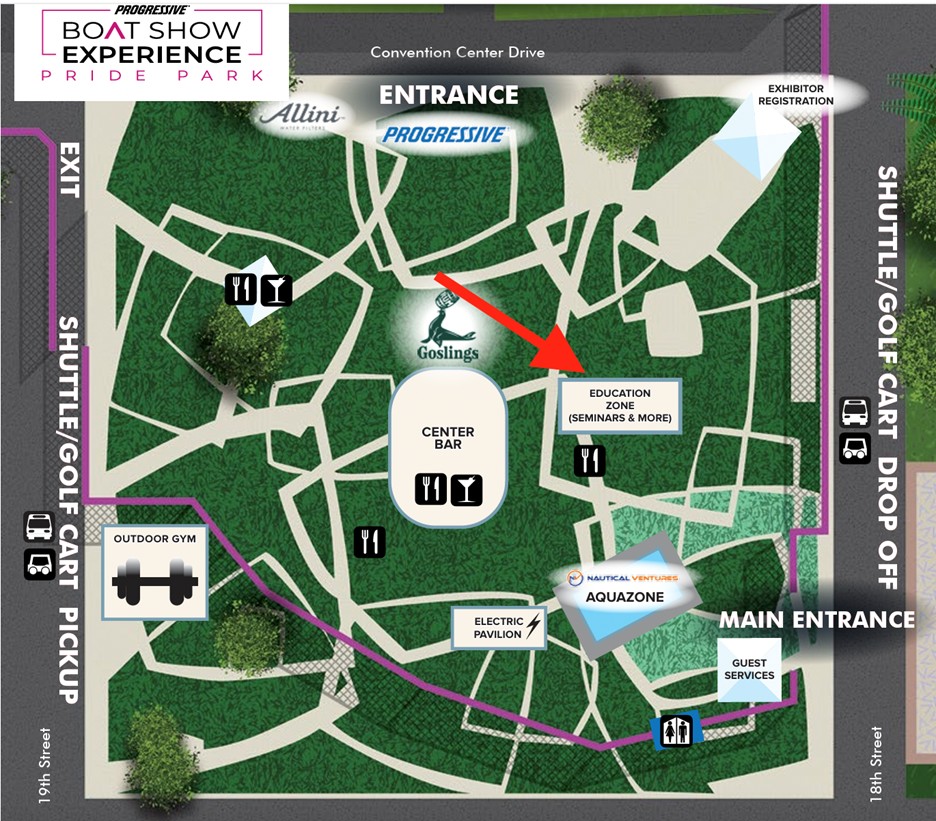 MIBS Pride Park Education Seminars map