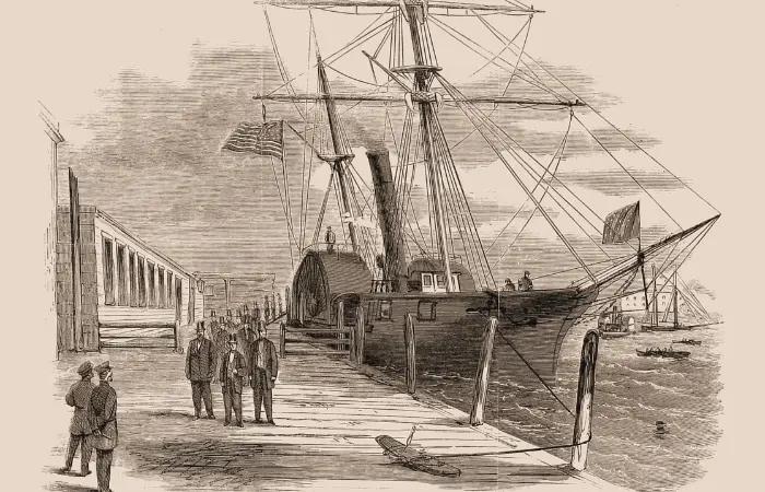 Arrival of the Revenue Cutter Harriet Lane at the Battery