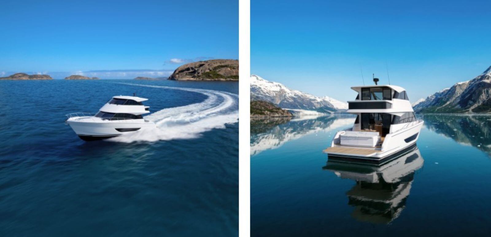 Maritimo M50 bow and stern view