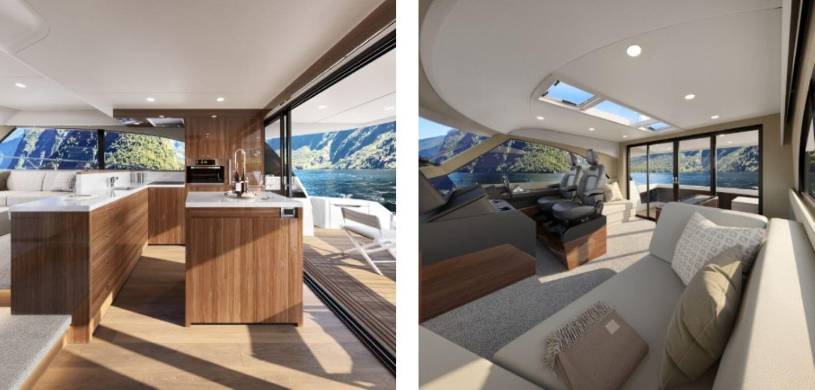 Maritimo M50 galley/helm