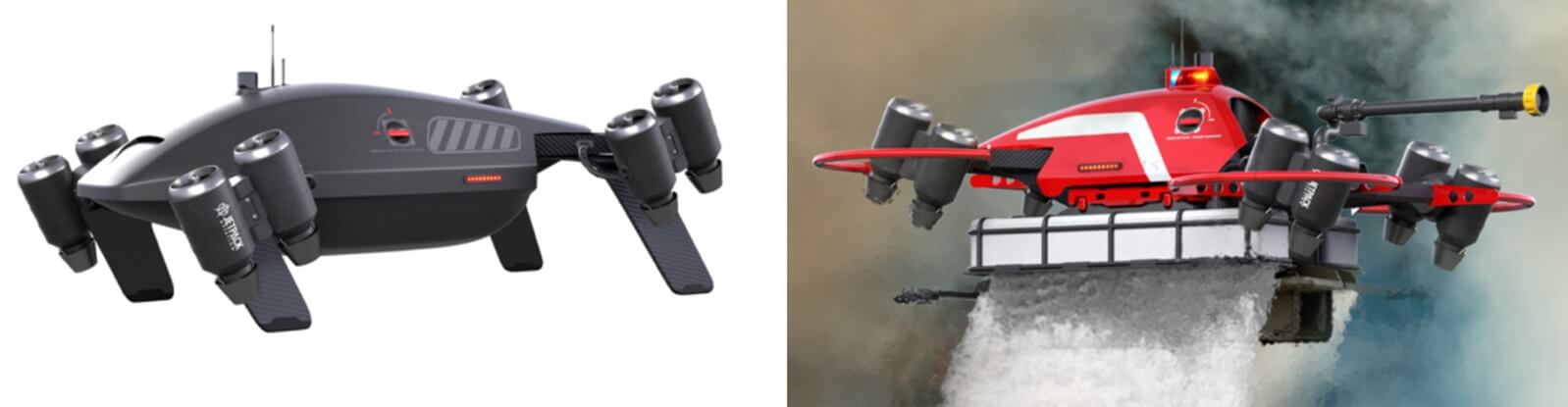 Michael Young has designed drones for military and fire-fighting applications.