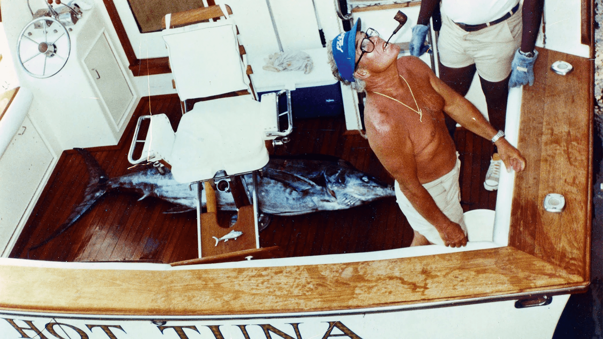 Miniea owned Hot Tuna with his dad (pictured)