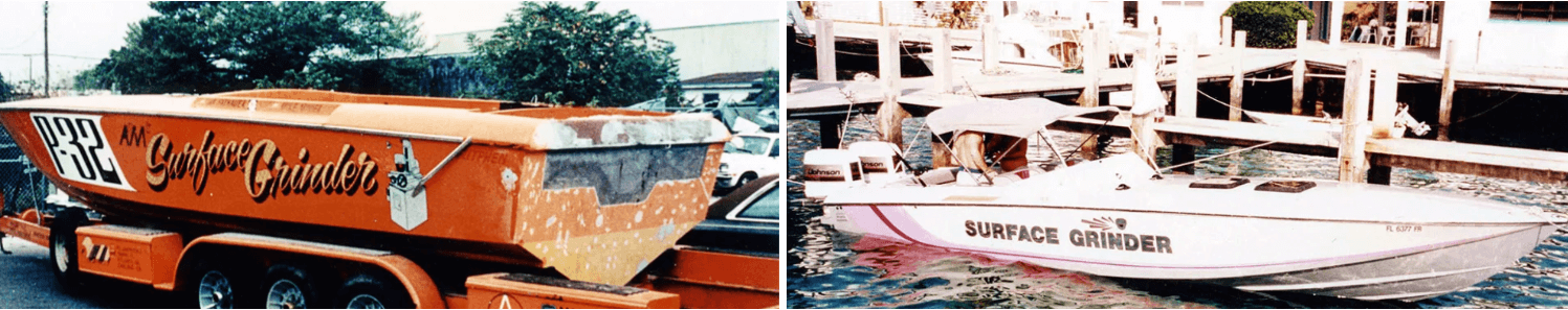 Miniea refitted Surface Grinder into a fishing boat