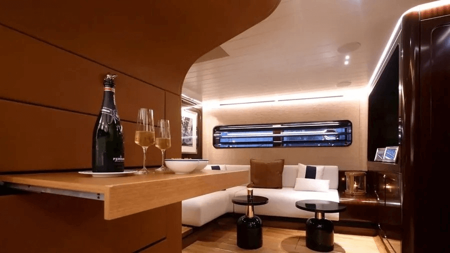 Nautor Swan Arrow The bar area off the lower-deck galley