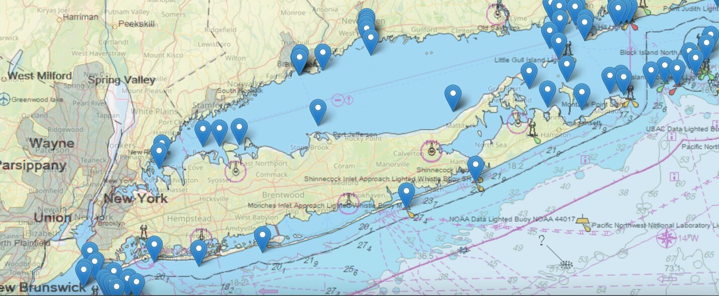 Map of the proposed buoy removal in the New England area