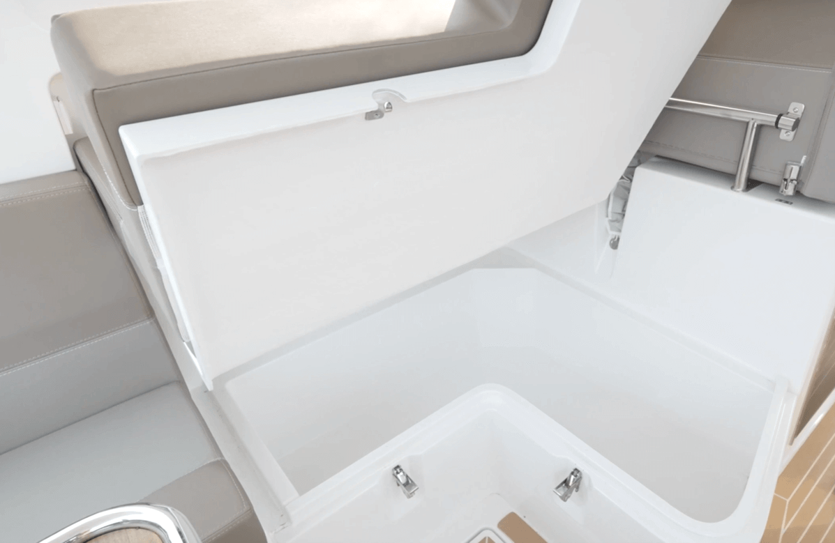 Nimbus W11 Additional storage is provided under the seating area