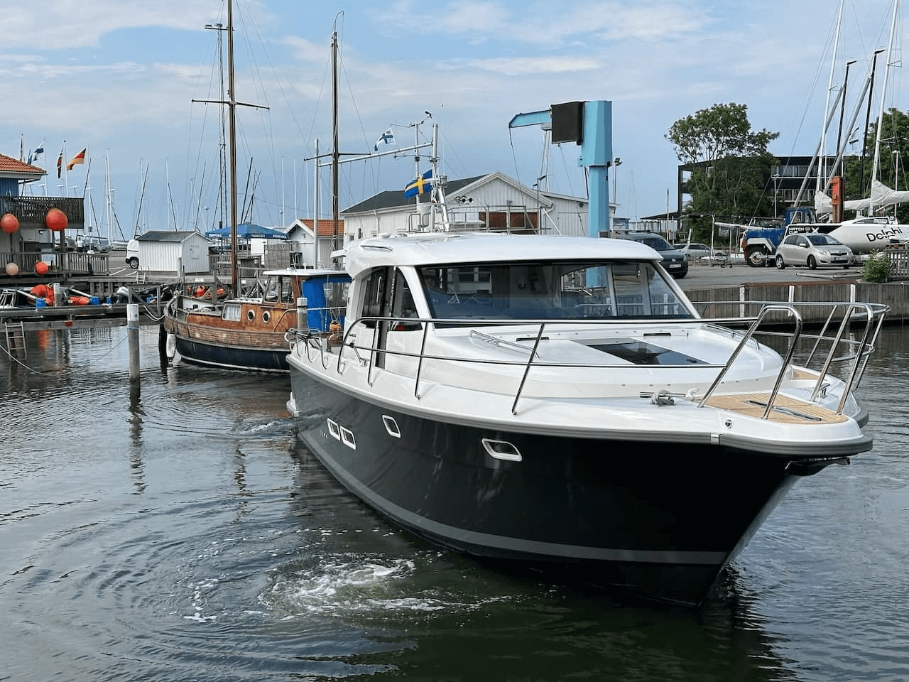 Testing systems at the Nimbus commissioning facility in Långedrag, Sweden, before getting underway