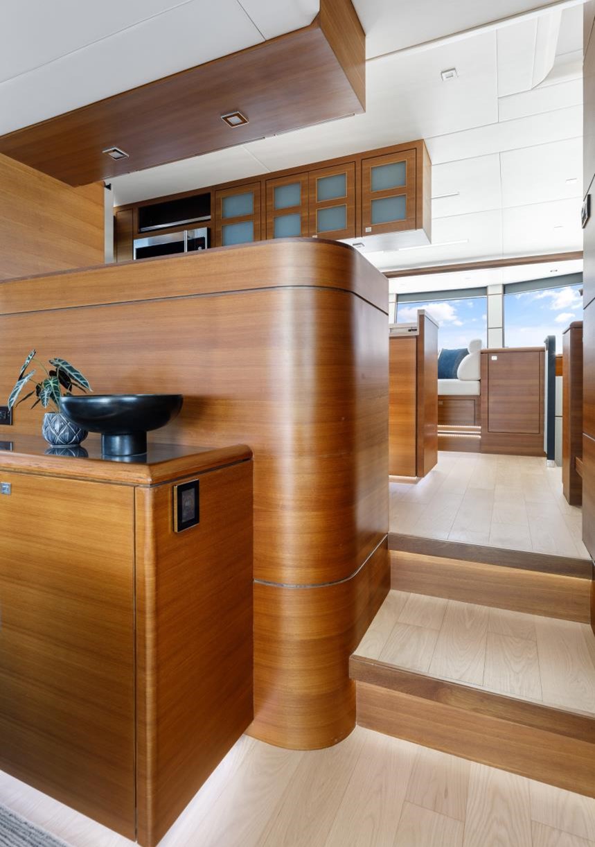 North Pacific 59' Pilothouse port galley entrance