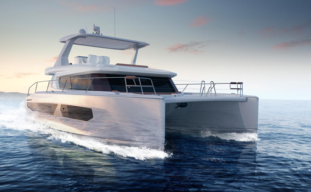 The OMAYA 50 is a broad-beamed cat suitable for the charter trade as well as for extended living aboard. 