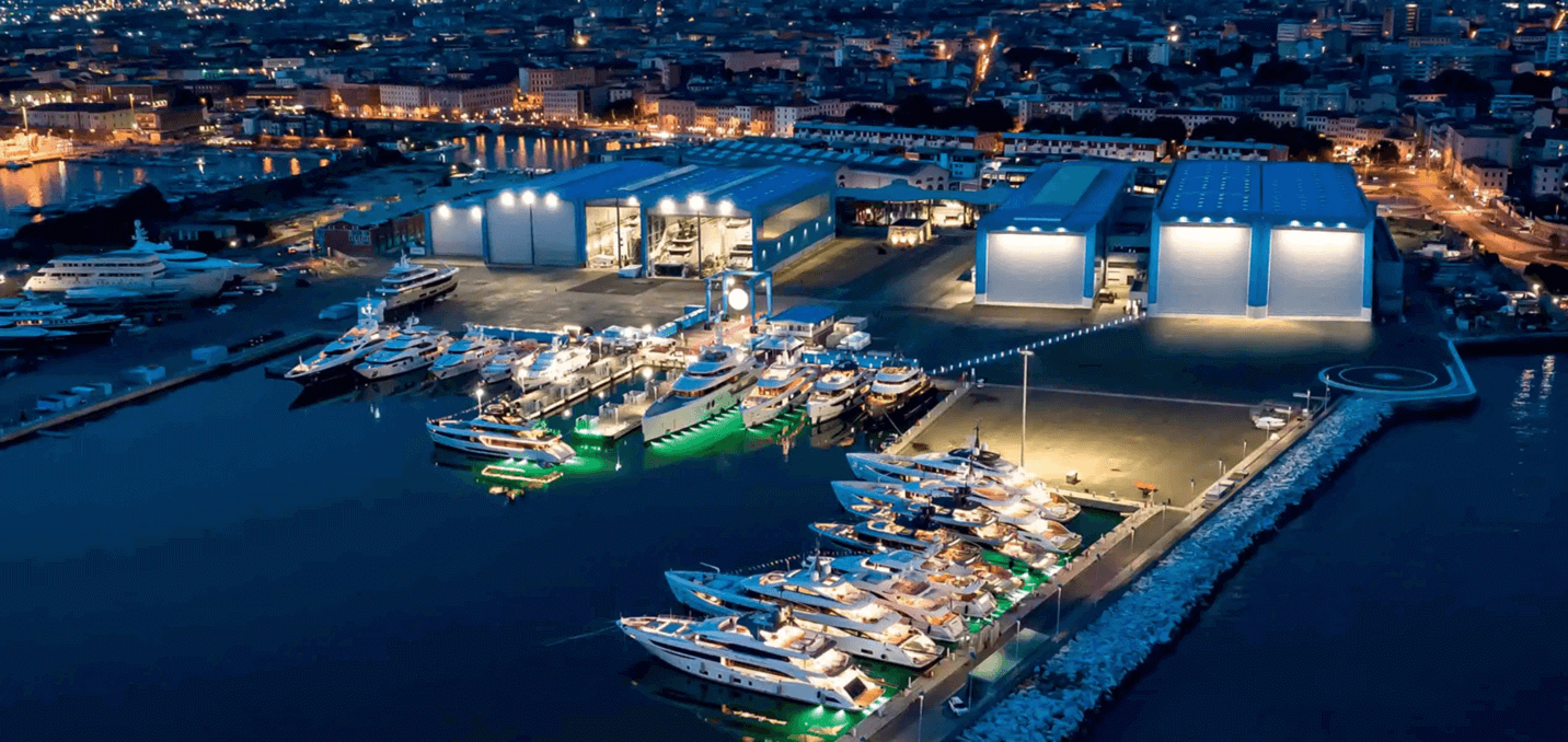 The Azimut-Benetti shipyard in Viareggio